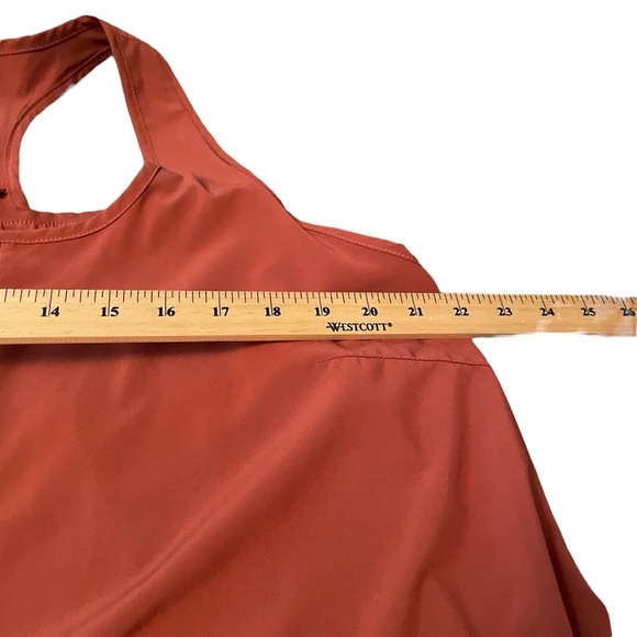 Athletic style Rust Tank Dress-Size 1X-Racer Back-Stretch-Pockets-CLEANED - Picture 7 of 8